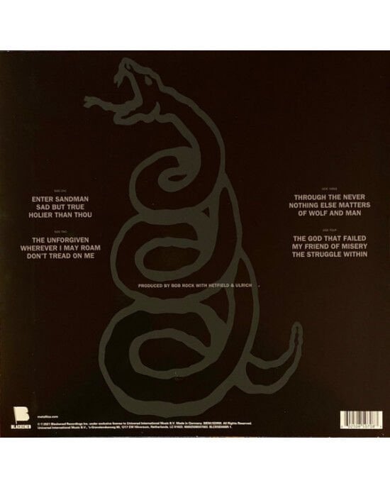 Metallica – Metallica (Black Album) Plak (Sıfır - Kapalı Ambalaj)