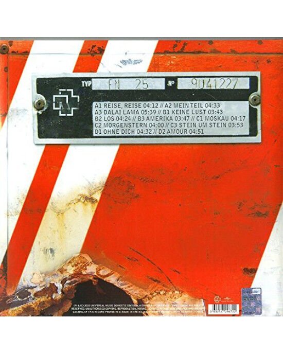 Rammstein – Reise, Reise (2LP) Plak (Sıfır - Kapalı Ambalaj)