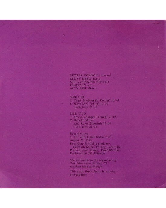 Dexter Gordon – Swiss Nights Vol. 1 (LP) Plak (Sıfır - Kapalı Ambalaj)