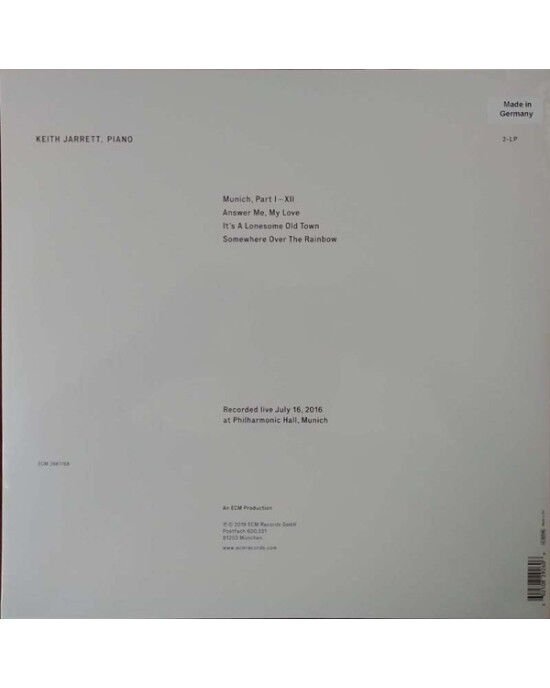 Keith Jarrett – Munich (LP) Plak (Sıfır - Kapalı Ambalaj)