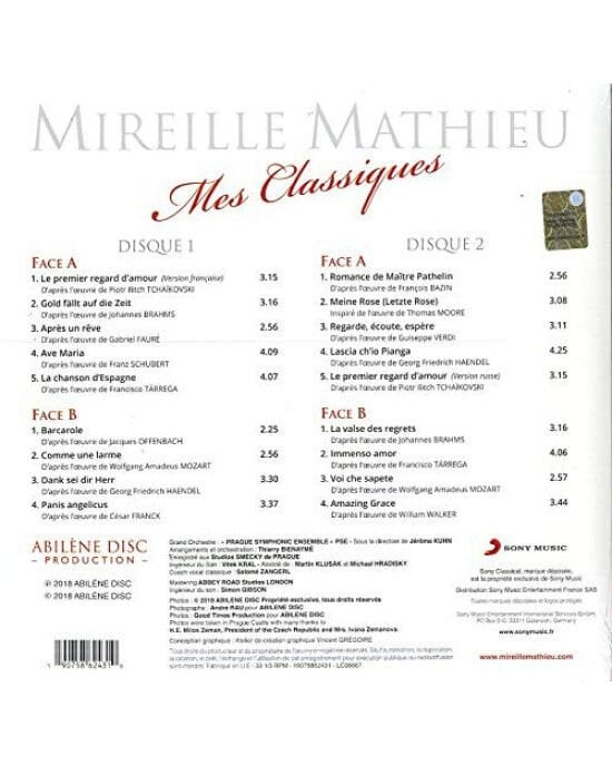 Mireille Mathieu – Mes Classiques (LP) Plak (Sıfır - Kapalı Ambalaj)
